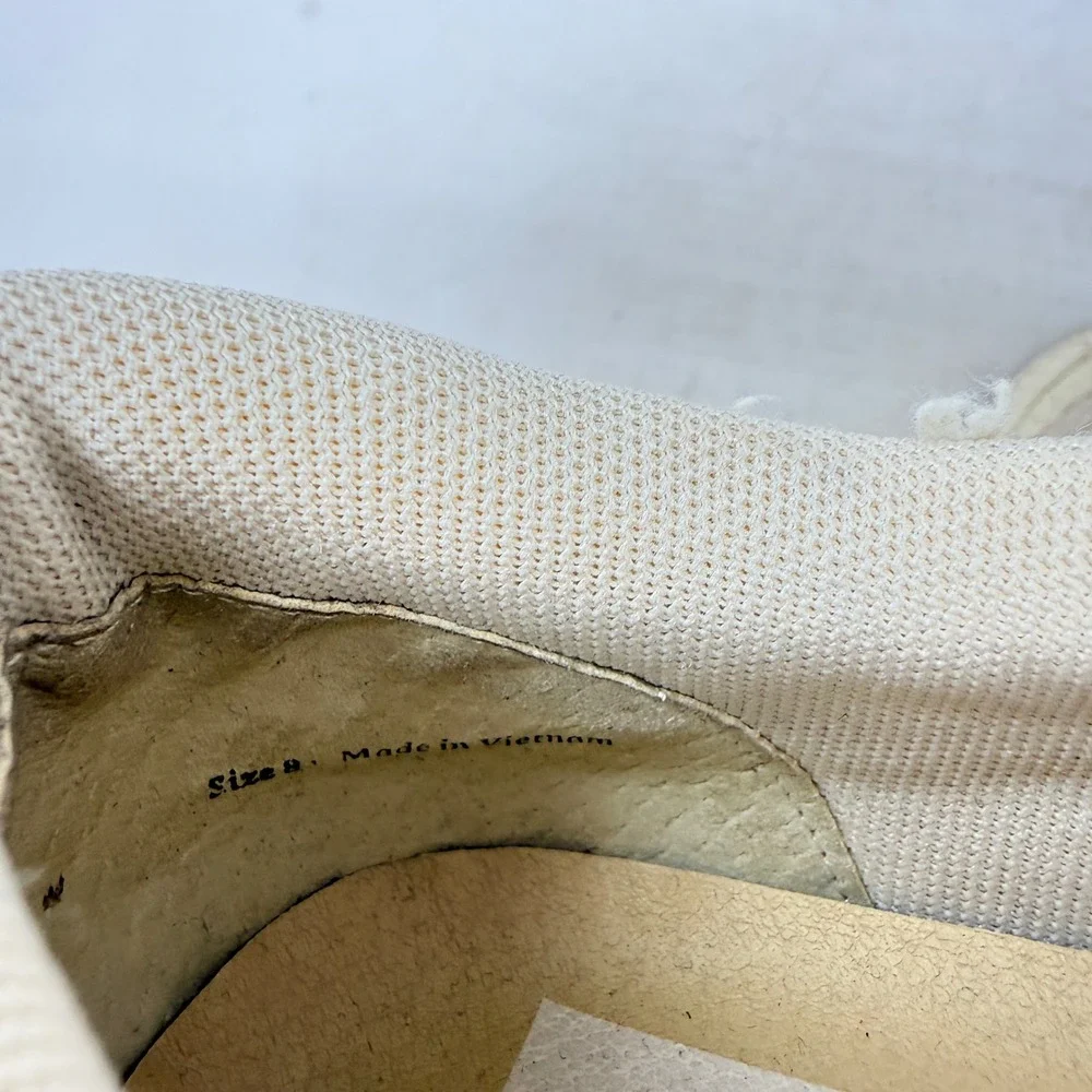 Dolce Vita Dolen Sneakers Cream Size 8 Knit Crochet Platform Chunky Shoes